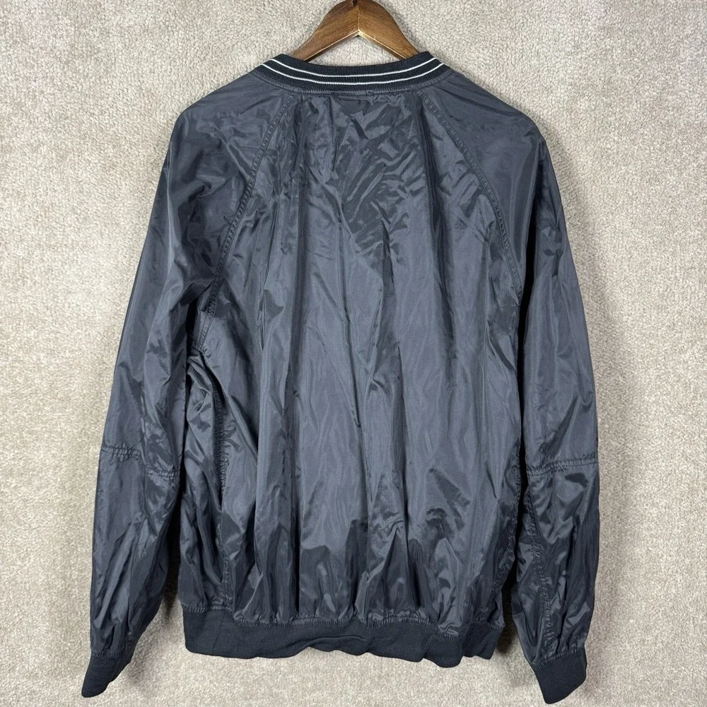 Nike Pullover Windbreaker Jacket Men's Large Black V Neck Vintage 90s Unisex